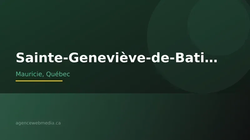 Vue de Sainte-Geneviève-de-Batiscan, Mauricie — Conception de site web à Sainte-Geneviève-de-Batiscan par Agence Web MédIA