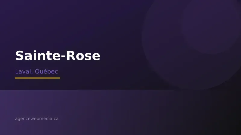 Vue de Sainte-Rose, Laval — Conception de site web à Sainte-Rose par Agence Web MédIA