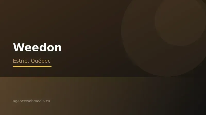Vue de Weedon, Estrie — Conception de site web à Weedon par Agence Web MédIA